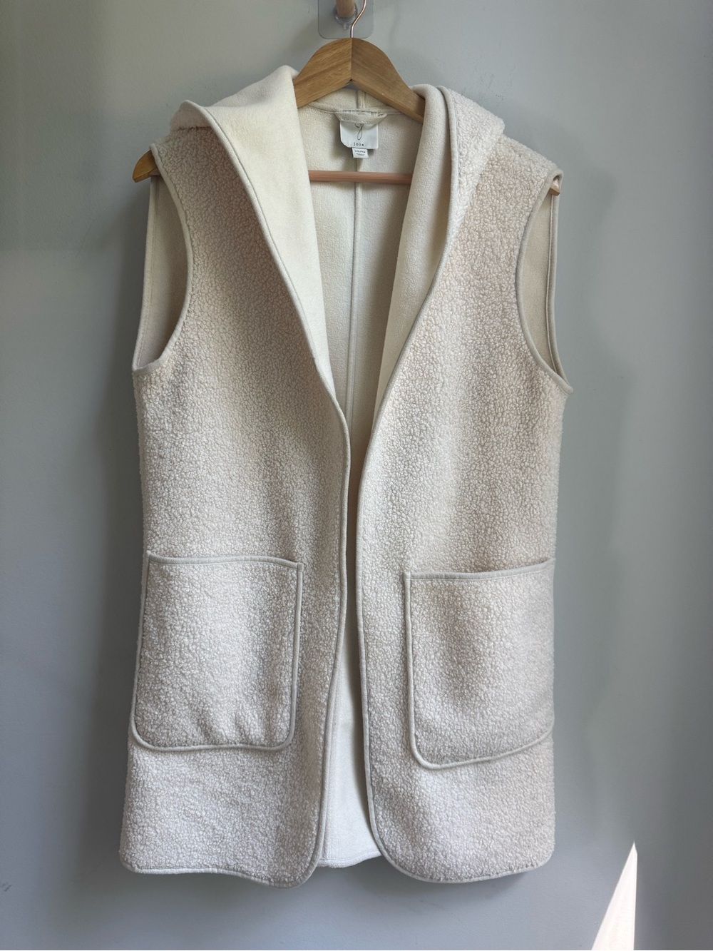 Joie Cream Sherpa Hooded Vest